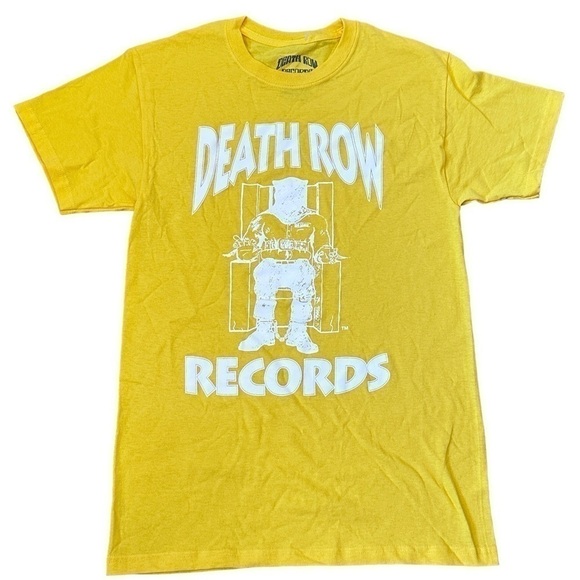 NWOT Death Row Records Core Chair Logo Tee in Yellow - Picture 1 of 2